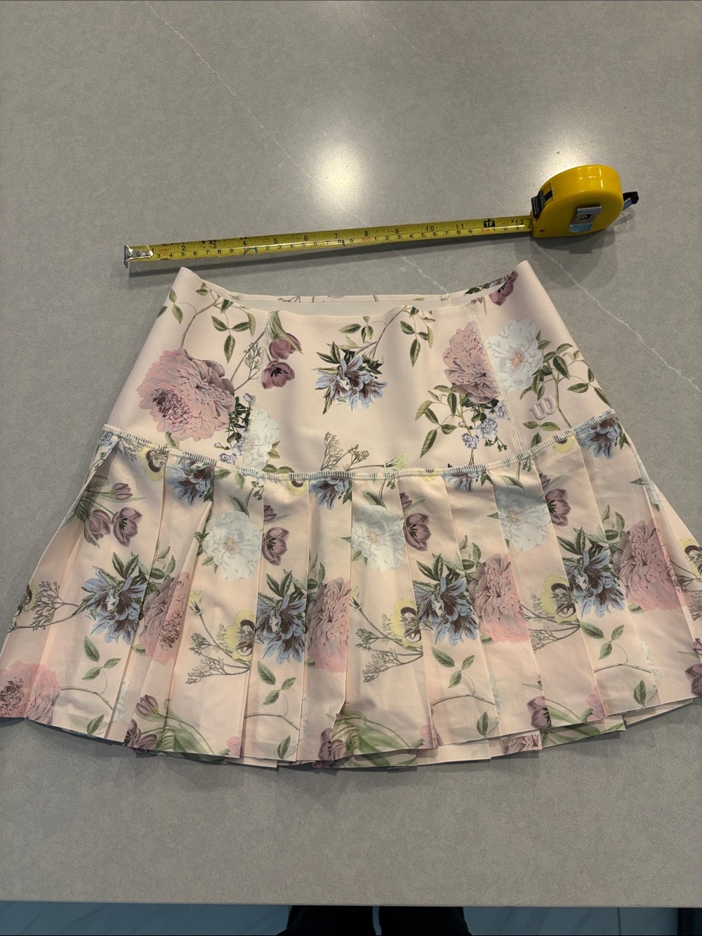 Wilson Floral Tennis Skirt in Blush Pink and Pastel Blue